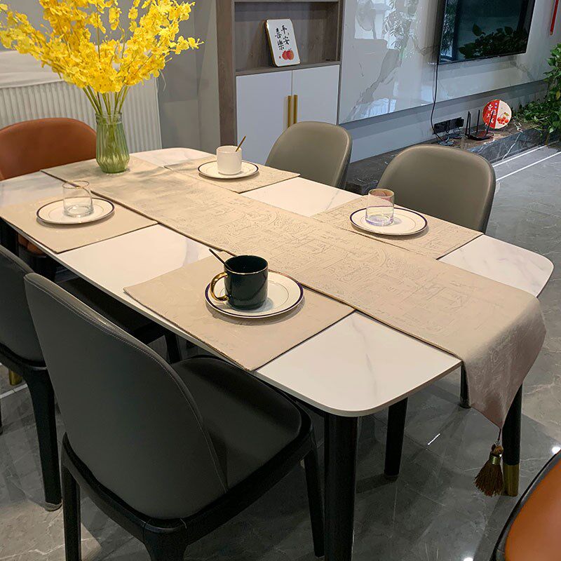 轻法式奶油风提餐桌旗布茶几电视柜雪尼尔长条盖布餐垫