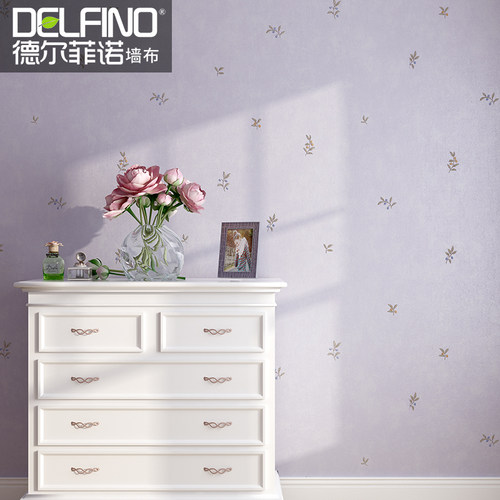 环保欧式高档提无缝墙布现代田园壁纸碎家用客厅卧室壁布