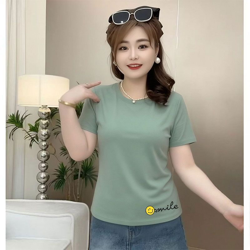 夏季纯棉短袖显瘦减龄女士T恤