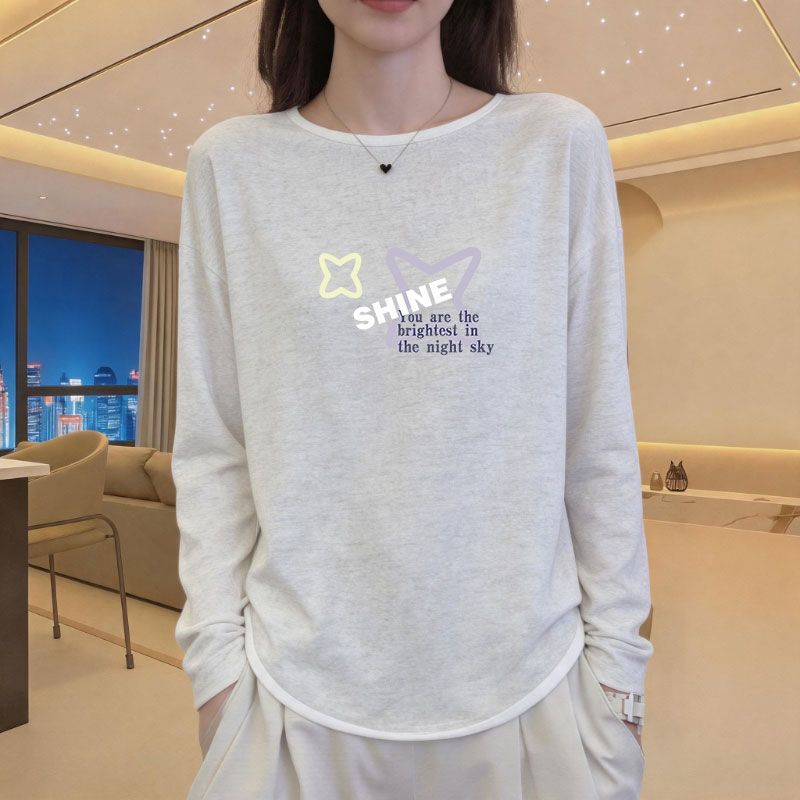 罩衫长袖大码T恤女夏装新款