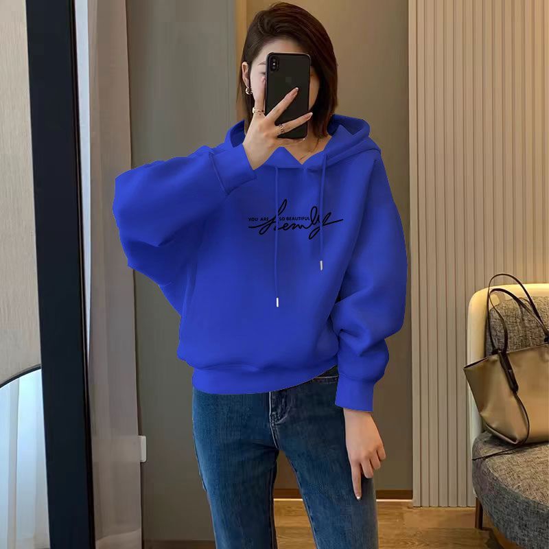 加绒加厚韩版卫衣女秋冬新款