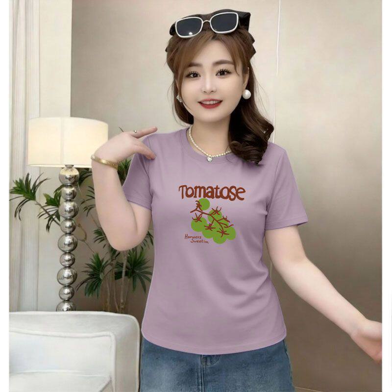 夏季纯棉短袖显瘦百搭女T恤