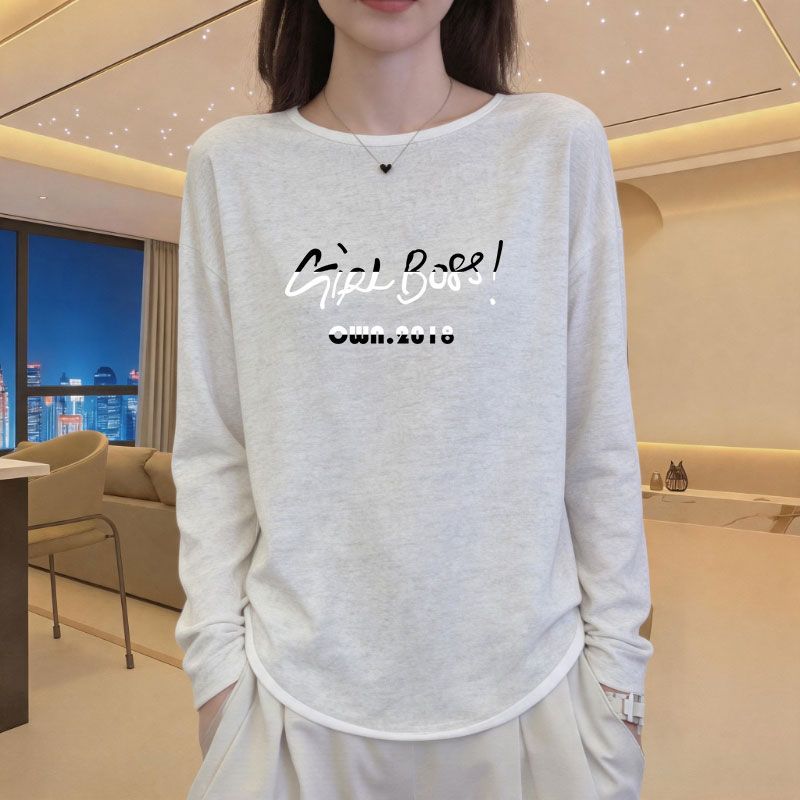 罩衫长袖大码T恤女夏季显瘦