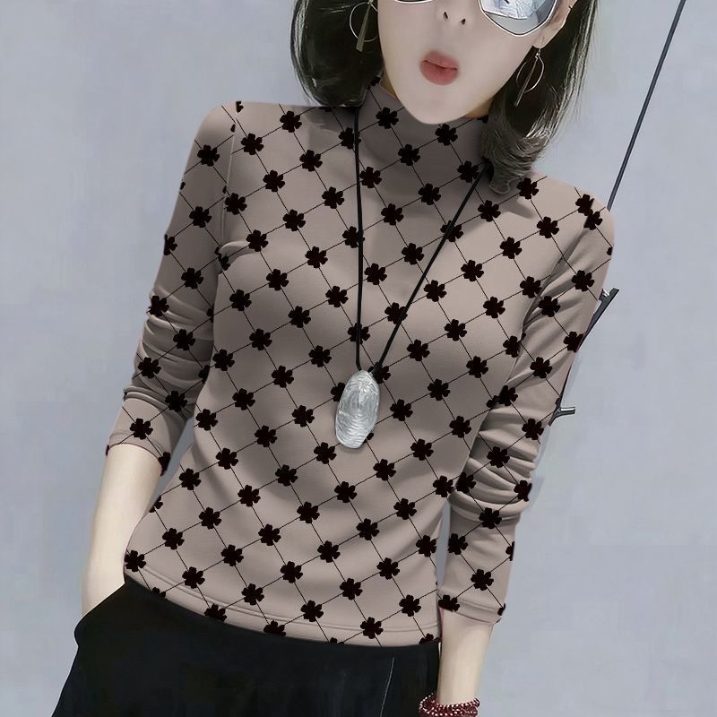 国风长袖潮流T恤女秋冬新款