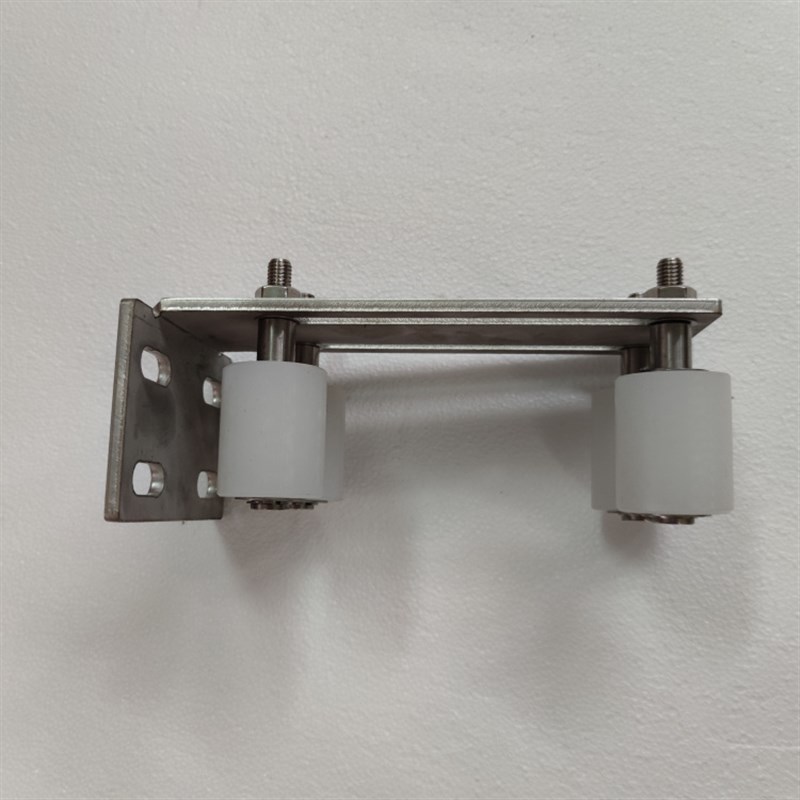 庭院门止摆器铁艺平移门防止摆动防倒塌支架别墅门体尼龙夹轮铁架