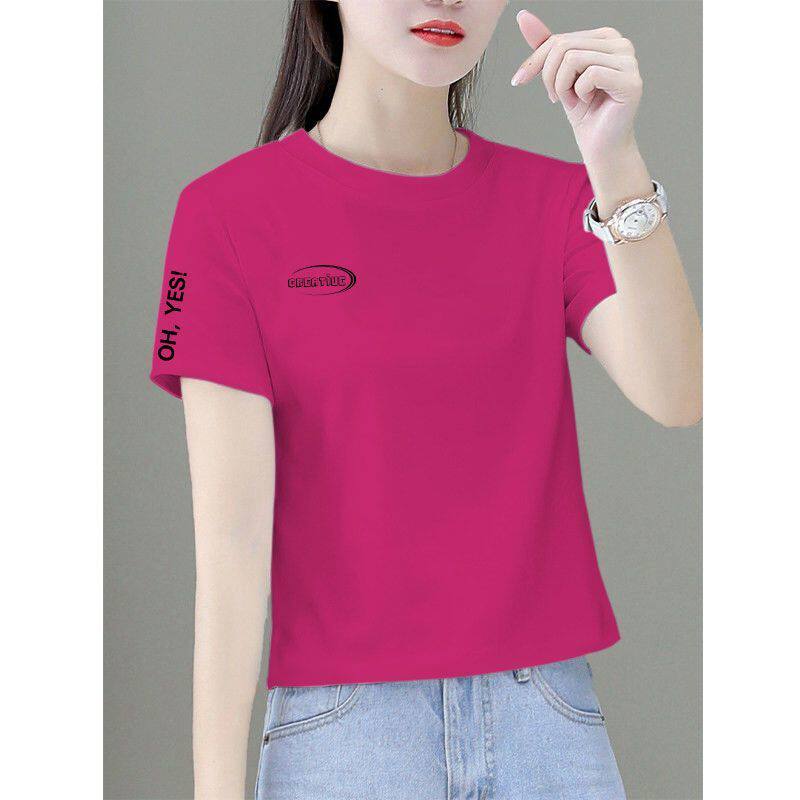 纯棉短袖潮流T恤女夏装新款百搭设计感休闲显瘦韩版洋气上衣汗衫