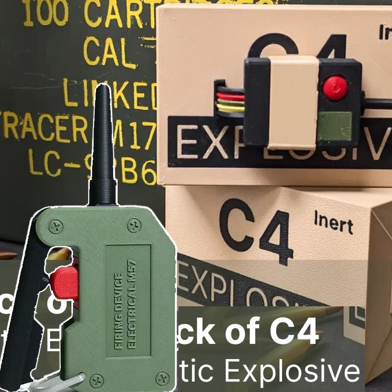 炸弹模型套装C4引爆器道具炸弹模型仿真军迷摆件礼物打印CSGO周边