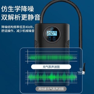 电动汽x车冲气泵车用小型无线数显轮胎打气 手持车载充气泵便携式