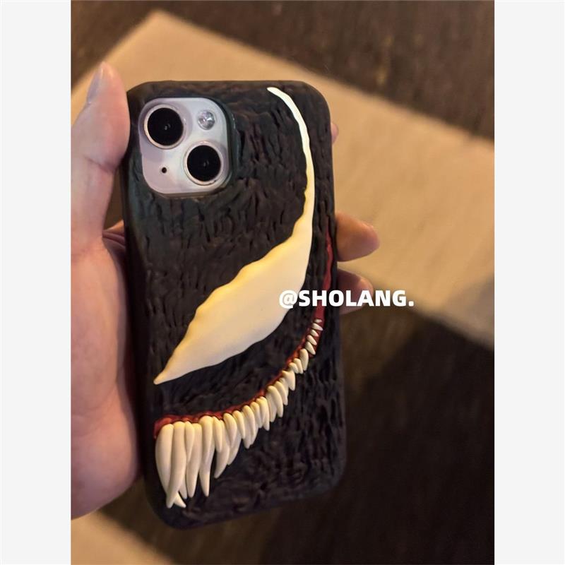 立体夜光毒液iPhone15promax苹果14手机壳13硅胶12全包11软15新潮