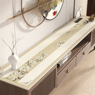 电视柜垫子免洗防水防油桌布餐H边柜桌垫鞋 新中式 柜家用台面保护