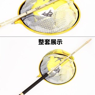 钛铝合金抄网头黑坑飞抄金色防挂钩C网兜布尼龙蜂窝速干捞鱼网鱼