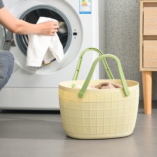 家用男女生宿舍洗澡篮实用脏衣篮收E纳神器手提篮购物篮大全仿藤