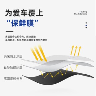 汽车伞车子前挡风玻璃钛银胶防晒A遮阳伞防紫外线折叠高遮光汽车