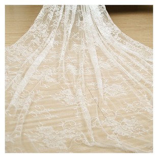 婚纱礼服服装 饰窗帘沙发 辅料刺绣蕾u丝白色桌布满副花边面料 装