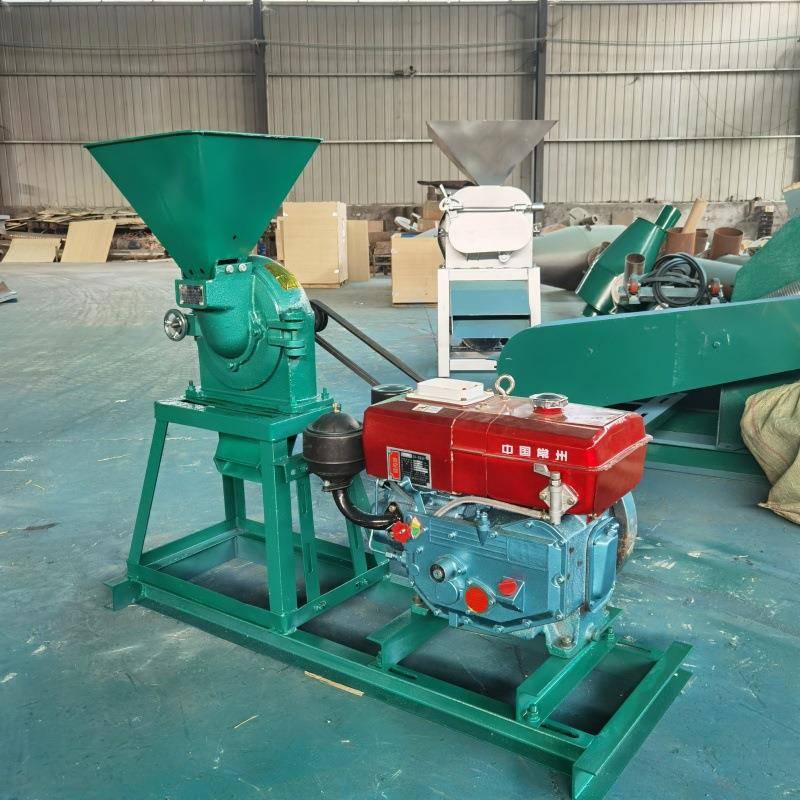 8马力柴油版玉米粮食粉碎机玉米豆粕干湿粉碎机高粱面粉碎机