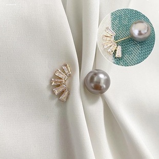 轻奢高档胸针防走光扣女上衣收腰神器小众领口别针配饰