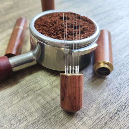 五根针意式摩卡壶咖啡粉布粉针打