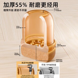 桌椅脚套静音耐磨椅子脚垫凳子餐C厅桌脚保护套毛毡加厚防滑橡胶