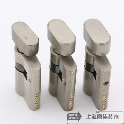 室内无框门锁胆玻璃夹锁心玻璃门地锁执手锁芯J大505152mm偏芯包