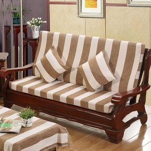 实木红木质沙发垫带靠背连体加厚老式 春秋联邦椅海绵坐垫定做防滑