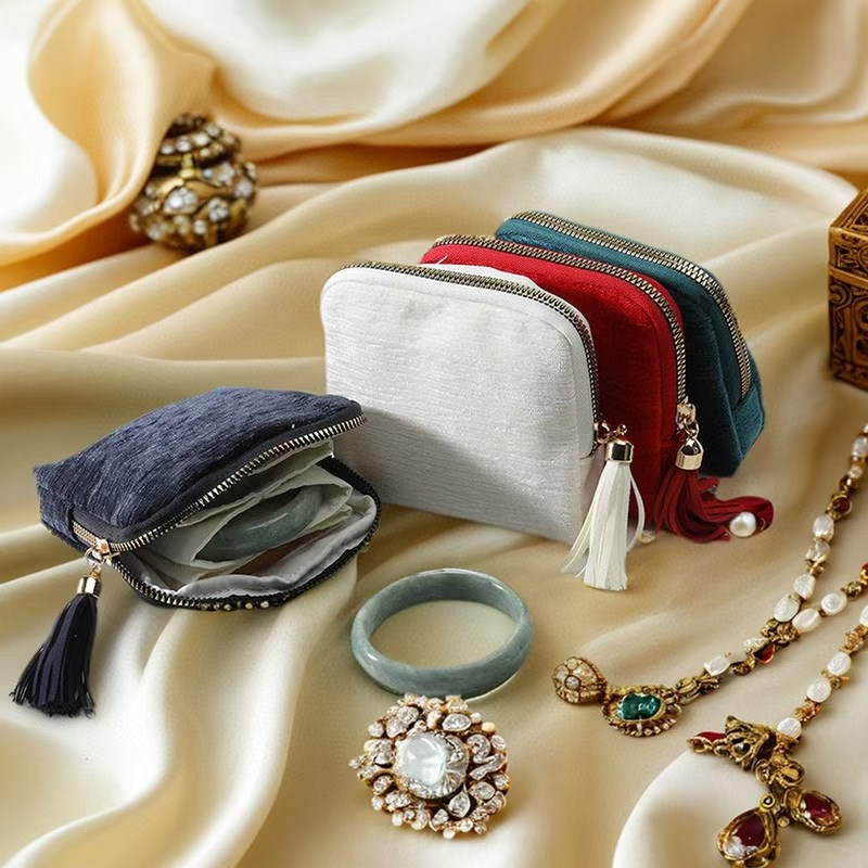 胡彦斌同款2025新款首饰收x纳包精致收纳袋旅行便携随身拉链首饰