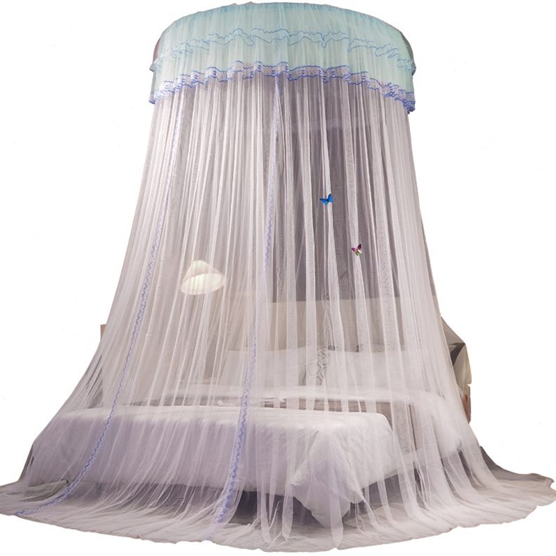 年需防尘b2022新款免安装无家用卧室吊公主风挂蚊帐吊顶式支架高