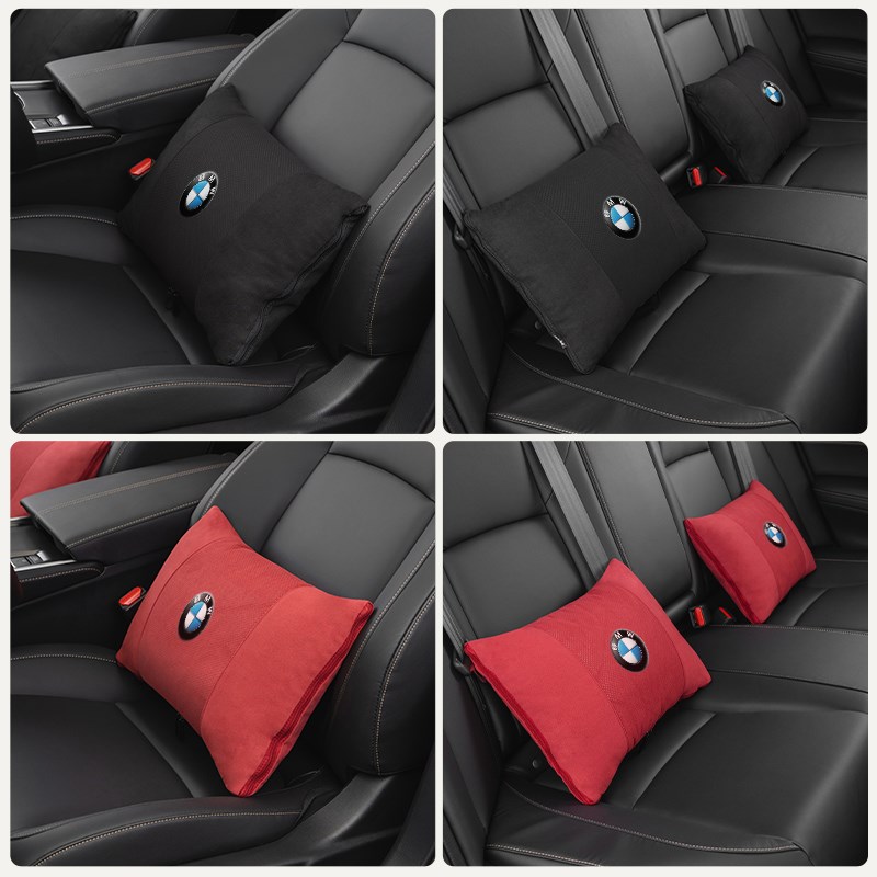 宝马抱枕3系5系X1X3X5X7车载多功能翻毛皮抱枕被子两用座椅腰靠枕