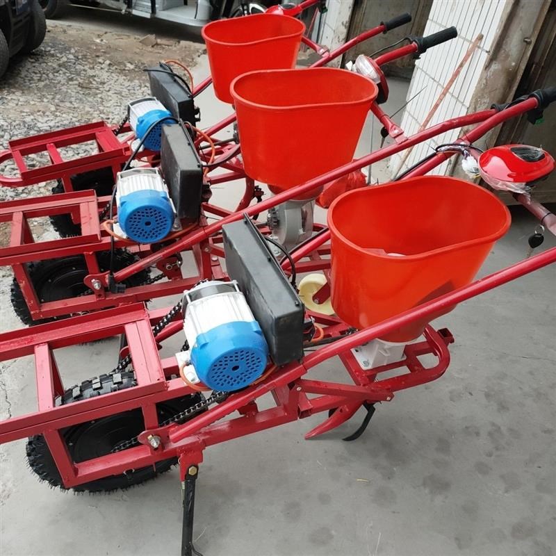 新华农机电动播种施肥机《两仓》单播种单施肥开沟耘X地锄草一体