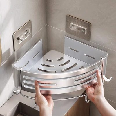 卫生间浴室三角置物架免打孔壁挂式厕所洗手间洗漱台墙上收纳架子