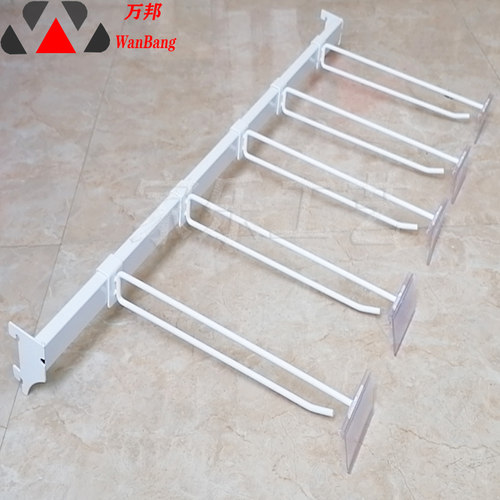 超市货架横杆挂钩套装组合横梁挂勾方管挂架横杠横排W商品展示挂