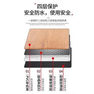 暖脚神器暖脚垫办公室脚下取暖神器电G加热脚垫发热地垫暖脚宝板