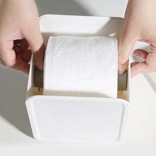纸盒桌面a卫生间纸巾盒客厅抽纸盒厕所厕纸筒防水带卷轴卷纸筒盒