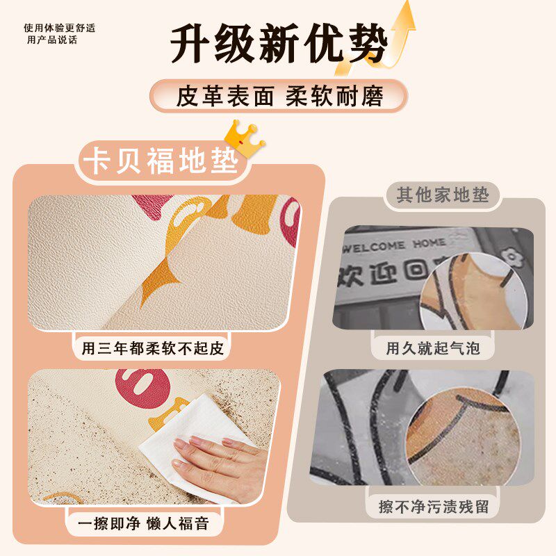 厨房地垫满铺pvc防水防油防滑免洗垫子2024新款家用整铺地毯