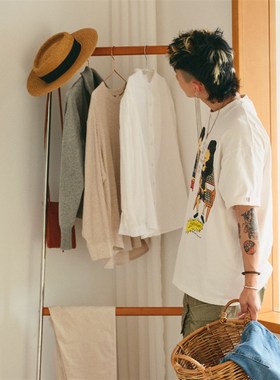 minimore三角衣帽架北欧简约日式卧室玄关家用金属落地挂衣架