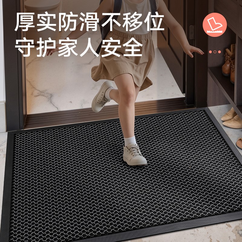 入户地垫家用简约耐脏加厚弹力门垫门口进门脚垫玄关户外入门地毯