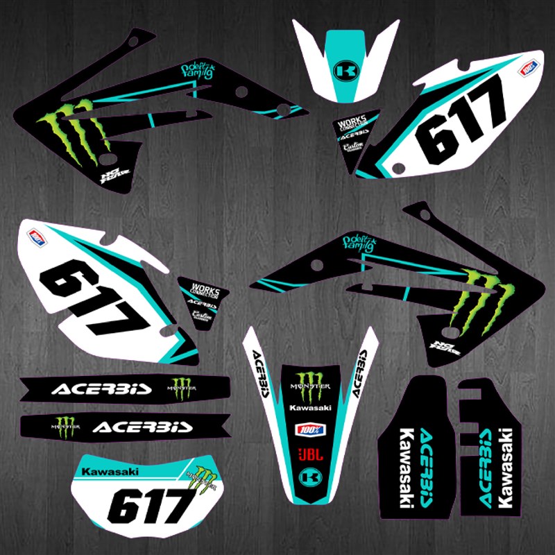 海陵M4MX6M7M8华阳T2 T6T4 L贵尊S8S7越野摩托车贴花贴纸定制