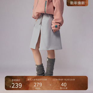 瞬时山野Monterest山系户外机能软壳工装 裙防水长拉链叠穿半身裙