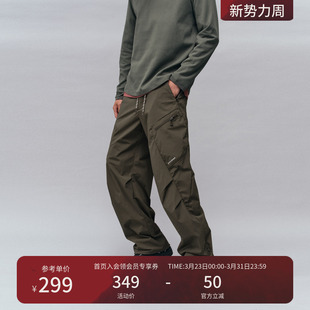 男 休闲裤 瞬时山野Monterest复古户外机能宽松弯刀多口袋工装 长裤