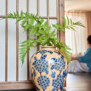 新中式 饰摆件电视柜插花陶瓷花器摆设 青花瓷花瓶室内客厅玄关装