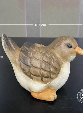 包邮出口尾货孤品陶土材质雀鸟装饰摆件动物客厅卧室玄关