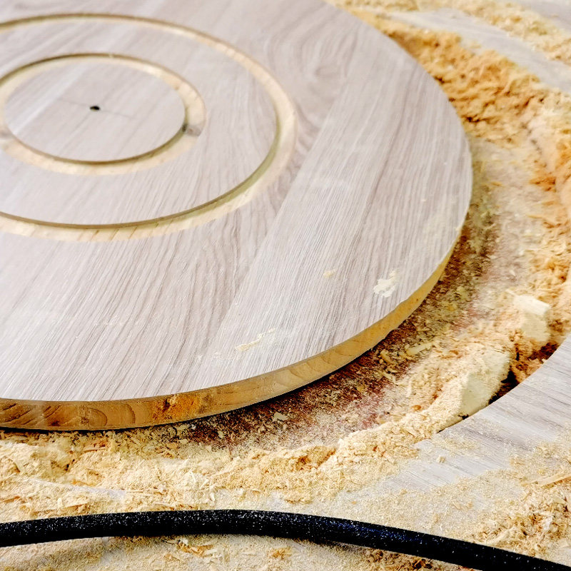 美佳特修边机铣圆板小锣机底板开圆槽雕L圆板木工电木铣辅助板