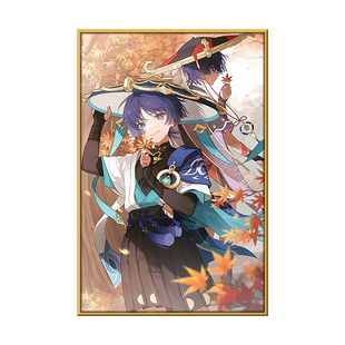 原神风系男孩散兵diy数字油画B手工减压手绘填色卡通动漫装饰挂画