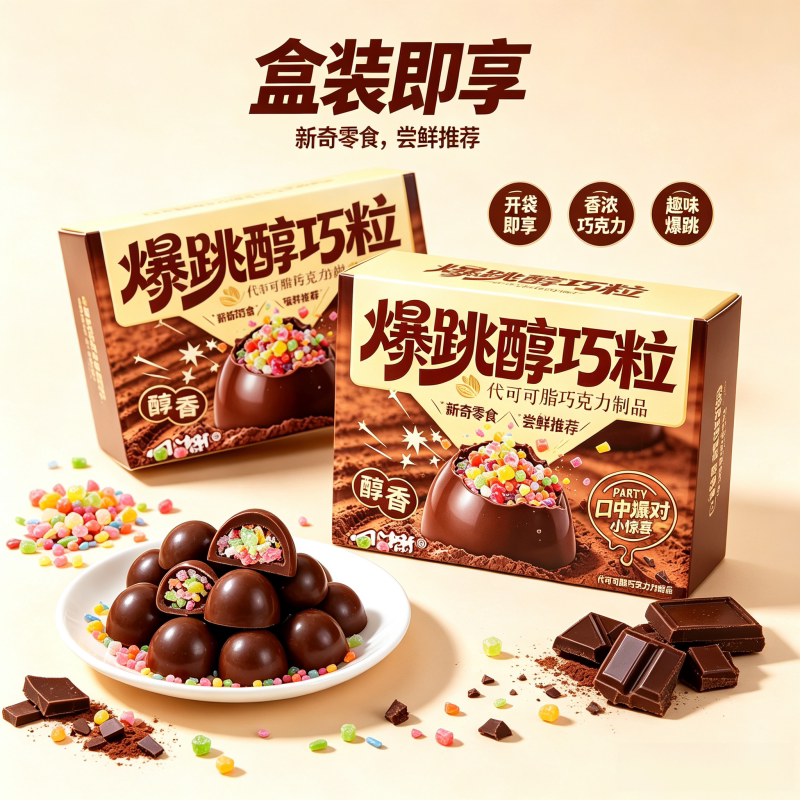 新品纯巧粒巧克力开袋即食香甜