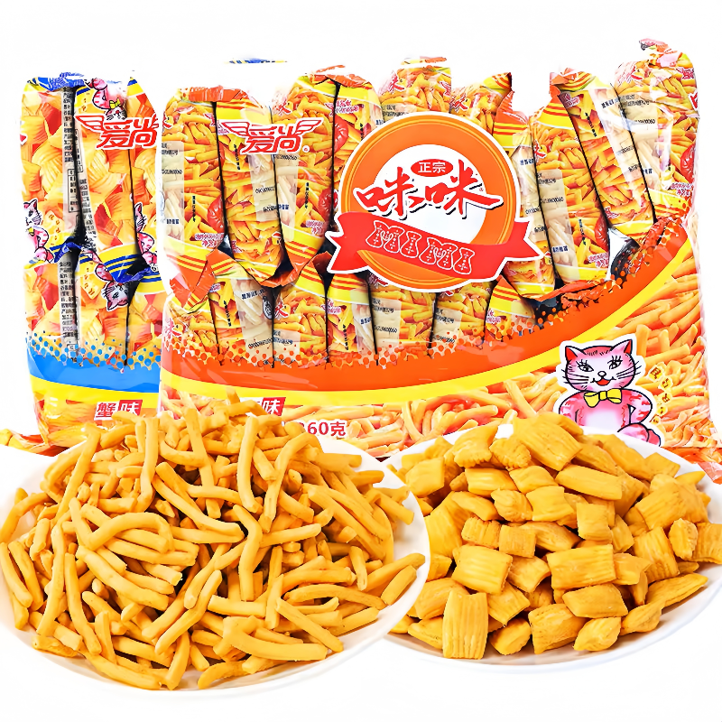 爱尚咪咪虾条虾味薯条蟹味粒