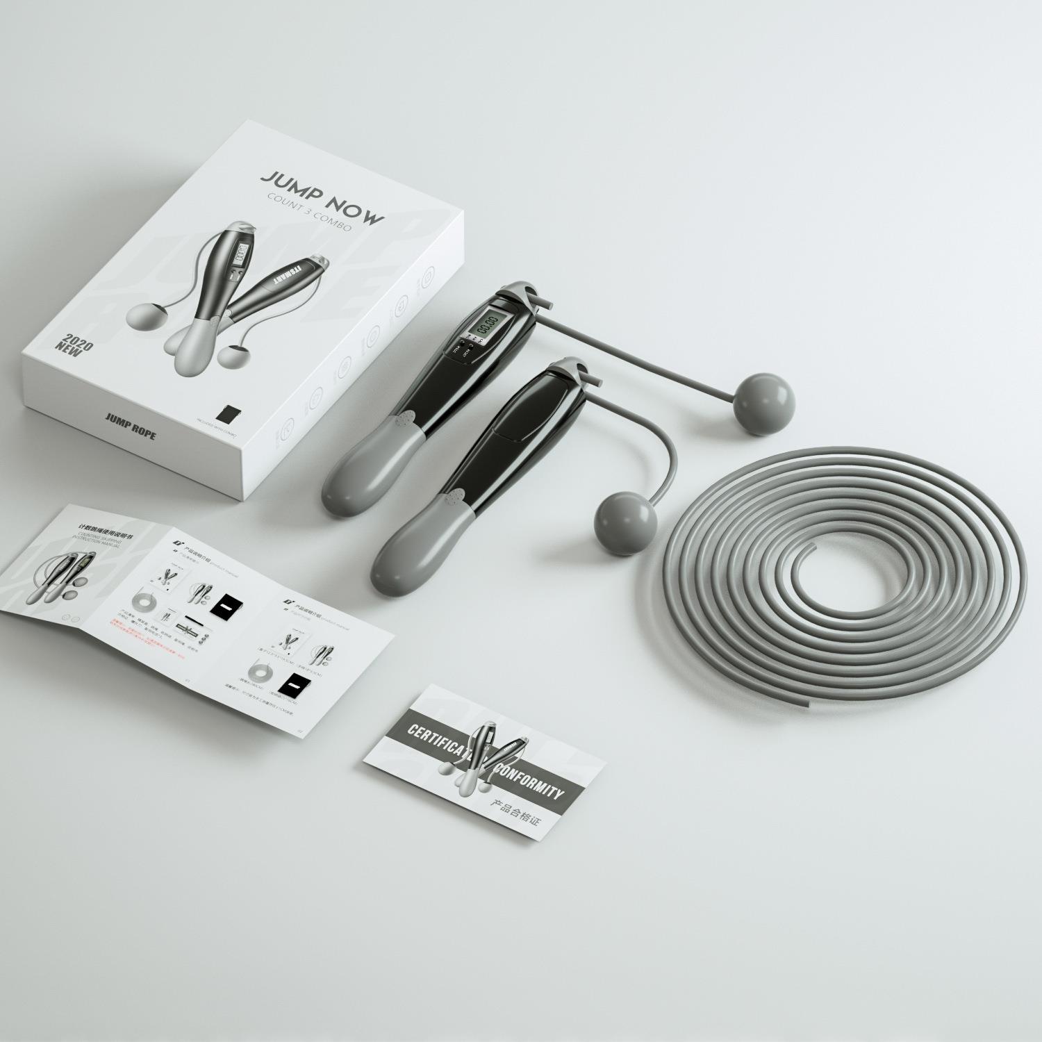 无绳球跳绳2用跳绳套装跳绳中考专用电子计数跳绳训练跳绳初学者