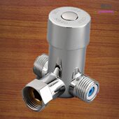 感应二进一出三通合金全铜冷热水龙头调节阀混水阀阀铜调温分水器