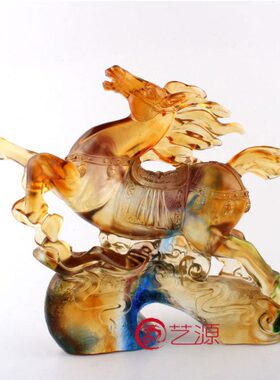 朋友琉璃摆件创意家居生日礼品升迁客户同事礼物开业饰品马到成功