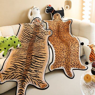 北欧简约异形豹纹沙发垫子2024新款四季通用防滑皮坐垫套罩盖布巾,居家布艺,沙发垫,淘宝优惠券,粉丝福利购,淘宝优惠卷