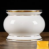 陶瓷陶瓷香炉瓷描玉插香炉香炉室内佛具薰金烧香炉家用供佛香香炉