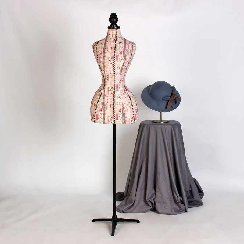 彪氏简约现代花卉半身包布女模特时装道具展示麻布个性人台热销